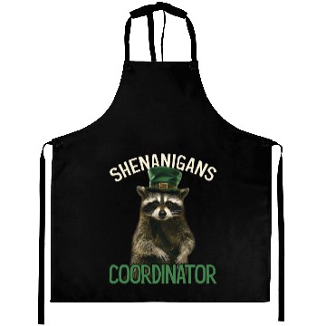 Discover Shenanigans Coordinator Cute Raccoon Funny Aprons