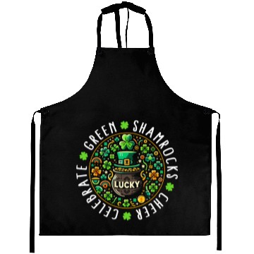 Discover St. Patrick's Day Aprons, Lucky Pot Of Gold Leaf
