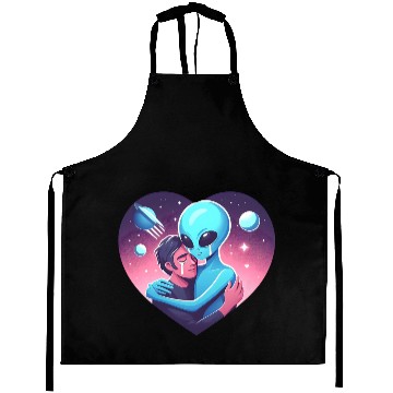 Discover Heartwarming Embrace: Human and Alien Aprons
