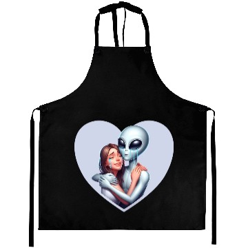 Discover Heartwarming Embrace: Human and Alien Aprons