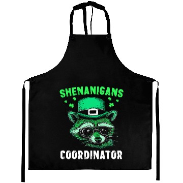 Discover Shenanigans Coordinator Cute Raccoon Funny Aprons