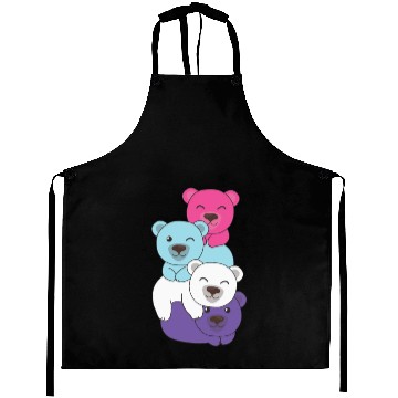 Discover Multisexual Flag Pride Lgbtq Cute Bears Pile Aprons