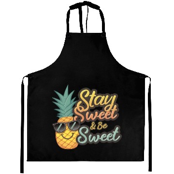 Discover "Cheerful Pineapple: Stay Sweet & Be Sweet" Aprons
