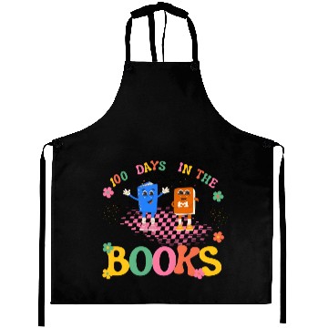 Discover 100 Days in the Books Reading Teacher Aprons