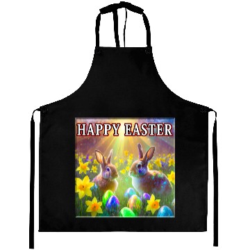 Discover Happy Easter Rabbits - 2 Aprons