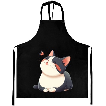 Discover Kawaii Cat and Butterfly Aprons