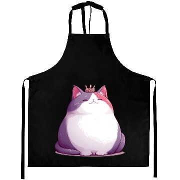 Discover Chunky Kawaii Cat Queen Aprons