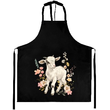 Discover Goat Flowers Farmer Gift Aprons