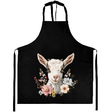 Discover Goat Flowers Farmer Gift Aprons