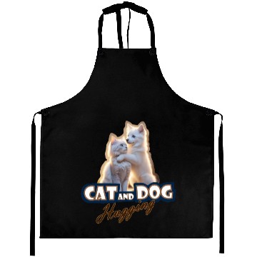 Discover Cat And Dog Hugging Aprons
