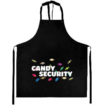 Discover Candy Security Mom Dad Matching Birthday Costume Aprons