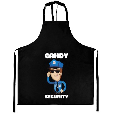 Discover Candy Security Kids Parents Matching Birthday Aprons