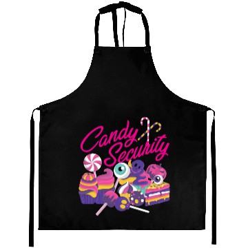 Discover Candy Security Mom Dad Matching Birthday Costume Aprons