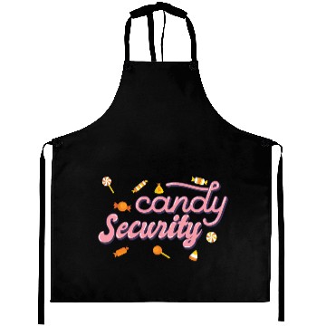 Discover Candy Security Kids Parents Matching Birthday Aprons