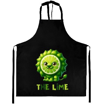 Discover the lime,funny lion Aprons