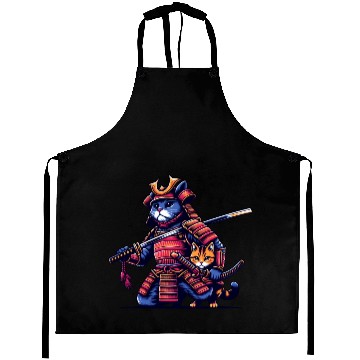 Discover Light Samurai Cat Aprons