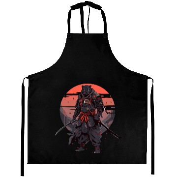 Discover Samurai Katana Sword Japanese Panhter Aprons