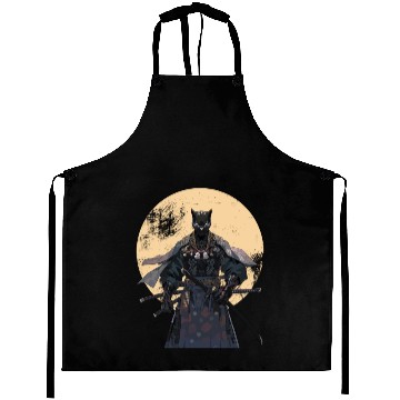 Discover Anime Panther Warrior Samurai katana Aprons