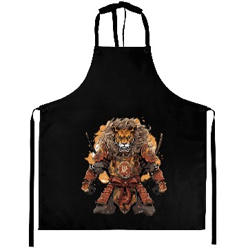 Discover Samurai Katana Sword Anime Lion Manga Warrior Aprons