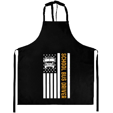 Discover School Bus Driver American Flag School Bus Driver Aprons