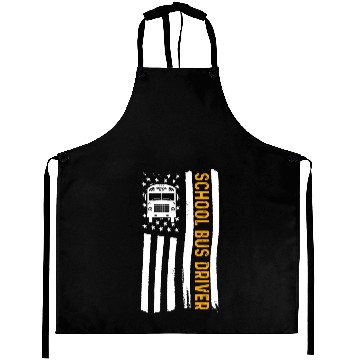 Discover School Bus Driver American Flag School Bus Driver Aprons