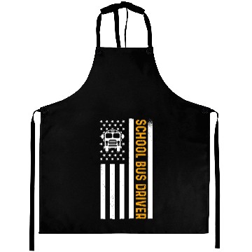 Discover School Bus Driver American Flag School Bus Driver Aprons