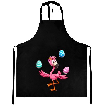 Discover Flamingo Juggler with Easter Eggs Celebration Aprons