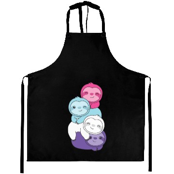 Discover Multisexual Flag Pride Lgbtq Cute Sloths Aprons