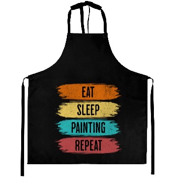 Discover Eat Sleep Painting Repeat Aprons