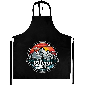 Discover Retro Silver Mountain Ski Aprons