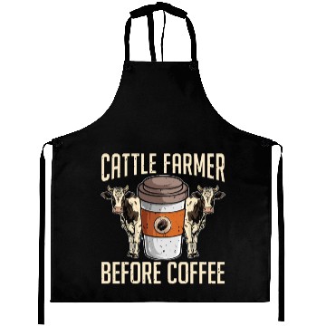 Discover Cattle Farmer Before Coffee Farmer Coffee Lover Aprons