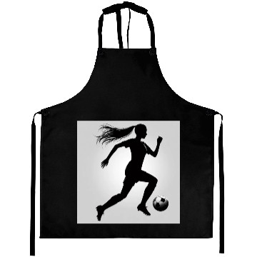 Discover Soccer player running with ball Aprons