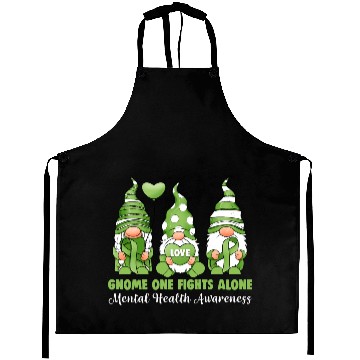 Discover Gnome One Fights Alone Mental Health Awareness Aprons