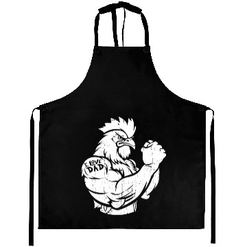 Discover Chicken Hen Biceps Tattoo I Love Dad Aprons