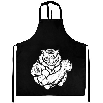 Discover Tiger Biceps Tattoo I Love Mom Aprons