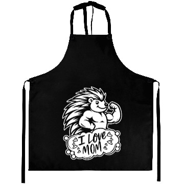 Discover Porcupine I Love Mom Aprons