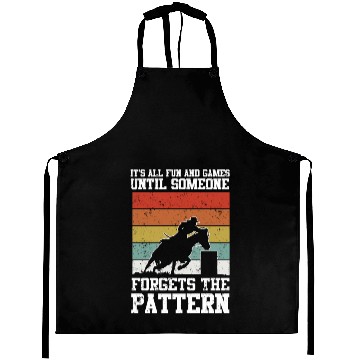 Discover Fun And Games Funny Barrel Racing Aprons