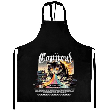 Discover Pixel Pirate Cat Apparel: Crafty Copycat's Digital Aprons