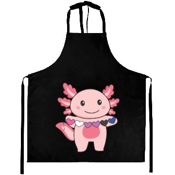 Discover Genderqueer Flag Pride Lgbtq Hearts Axolotl Aprons
