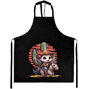 Discover Opossum Cowboy Aprons