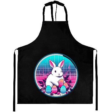 Discover White Easter Bunny with Eggs Aprons