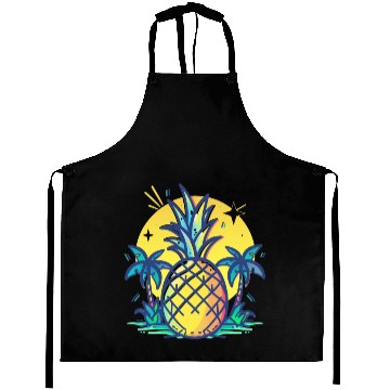 Discover fun pineapple and palm trees Aprons