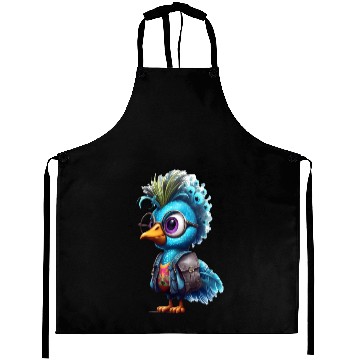 Discover Cute Peacock Cartoon Aprons