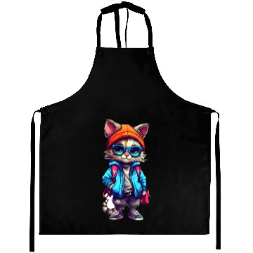 Discover Cute Cat Cartoon Aprons