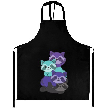 Discover Alexigender Flag Pride Lgbtq Cute Raccoon Aprons