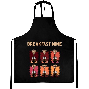 Discover Breakfast Wine Coffee Lover Wine Lover Caffeine Ch Aprons