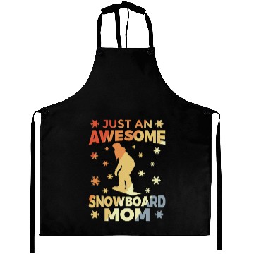 Discover Funny Snowboarding Mother Aprons