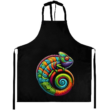 Discover Colorful Chameleon Aprons