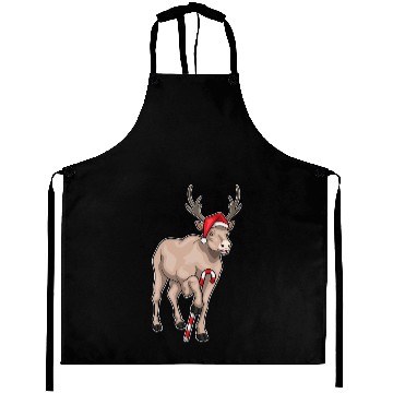 Discover Reindeer Christmas Candy cane Aprons