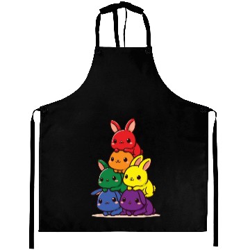 Discover Bunnies Rainbow Flag Pride Month Cute Bunnies Aprons
